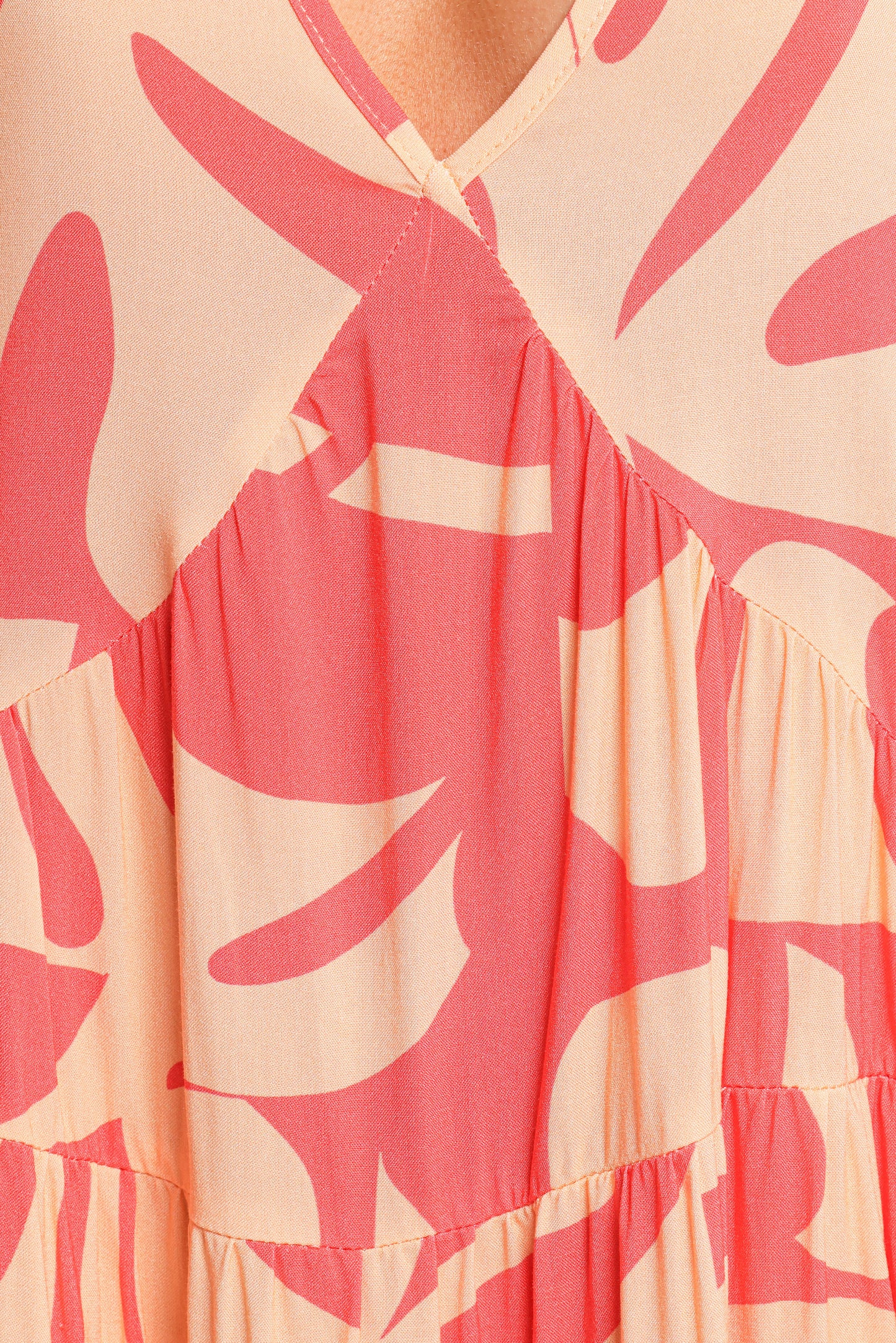 Corinna Mini Dress - Coral Print