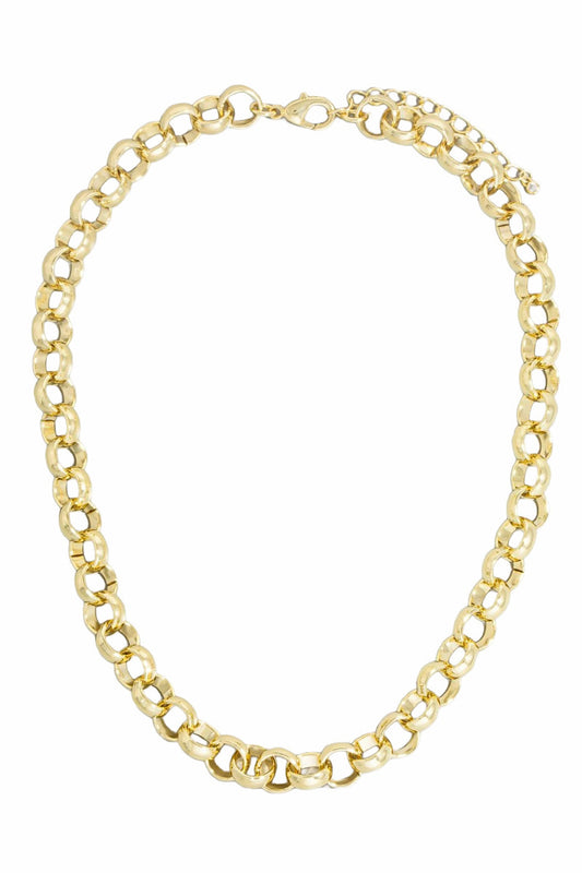 Wiltern Gold-Dipped Ring Chain Necklace