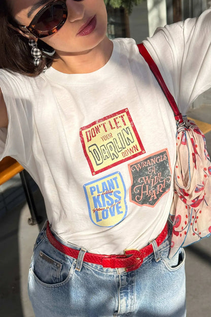 Western Love Quotes Vintage-Print Graphic Tee