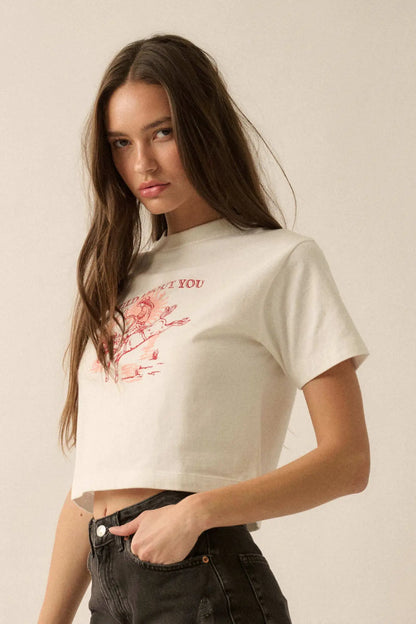 Wild About You Cropped Cowboy Graphic Baby Tee