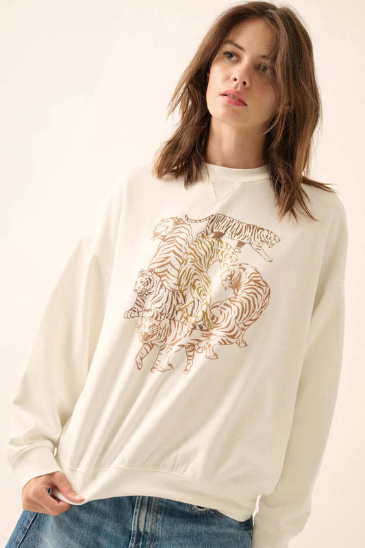 Tiger Troupe Oversize Graphic Sweatshirt
