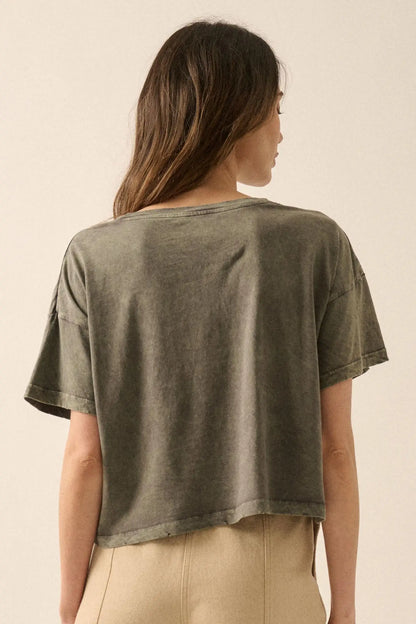 Summer Stampede Cropped Horses Graphic Tee