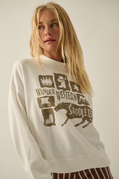 Wander Western Oversize Thermal Graphic Top