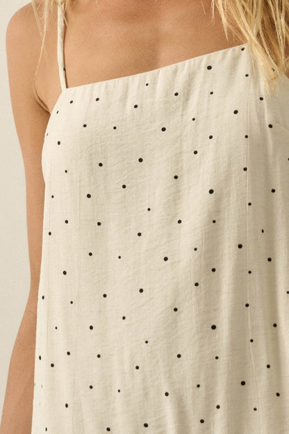 Sweet Spot Polka Dot Drop-Waist Cami Maxi Dress
