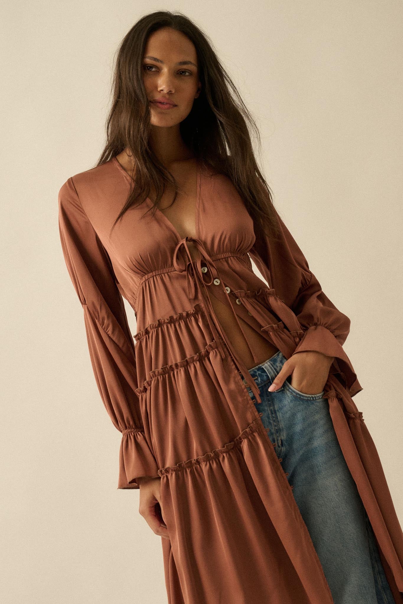 Sweet Juliet Ruffled High-Low Layering Midi Dress