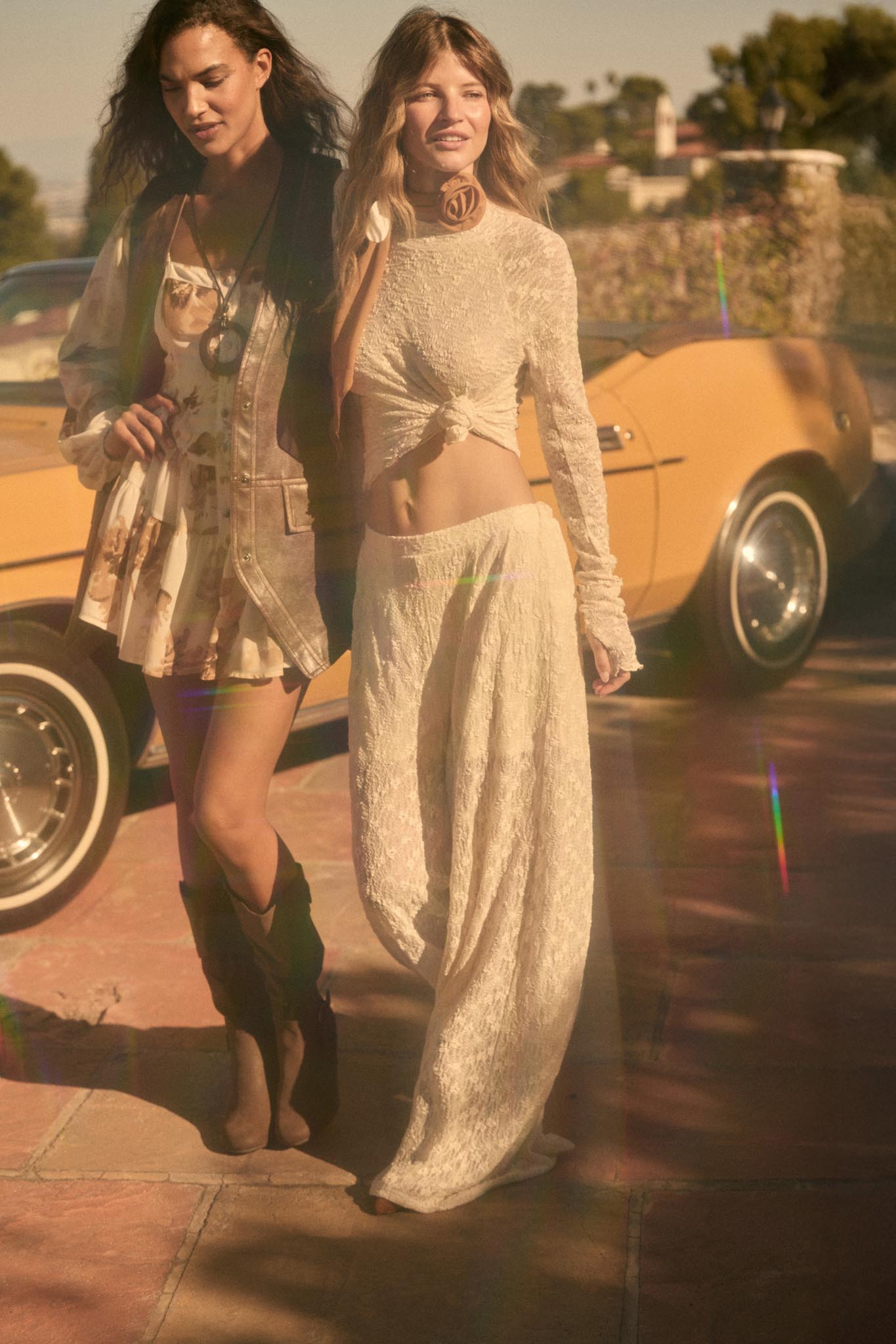 Sweet Breeze Floral Lace Wide-Leg Pants