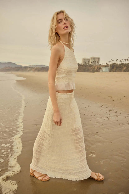 Whisper My Name Ruffled Chiffon Maxi Skirt