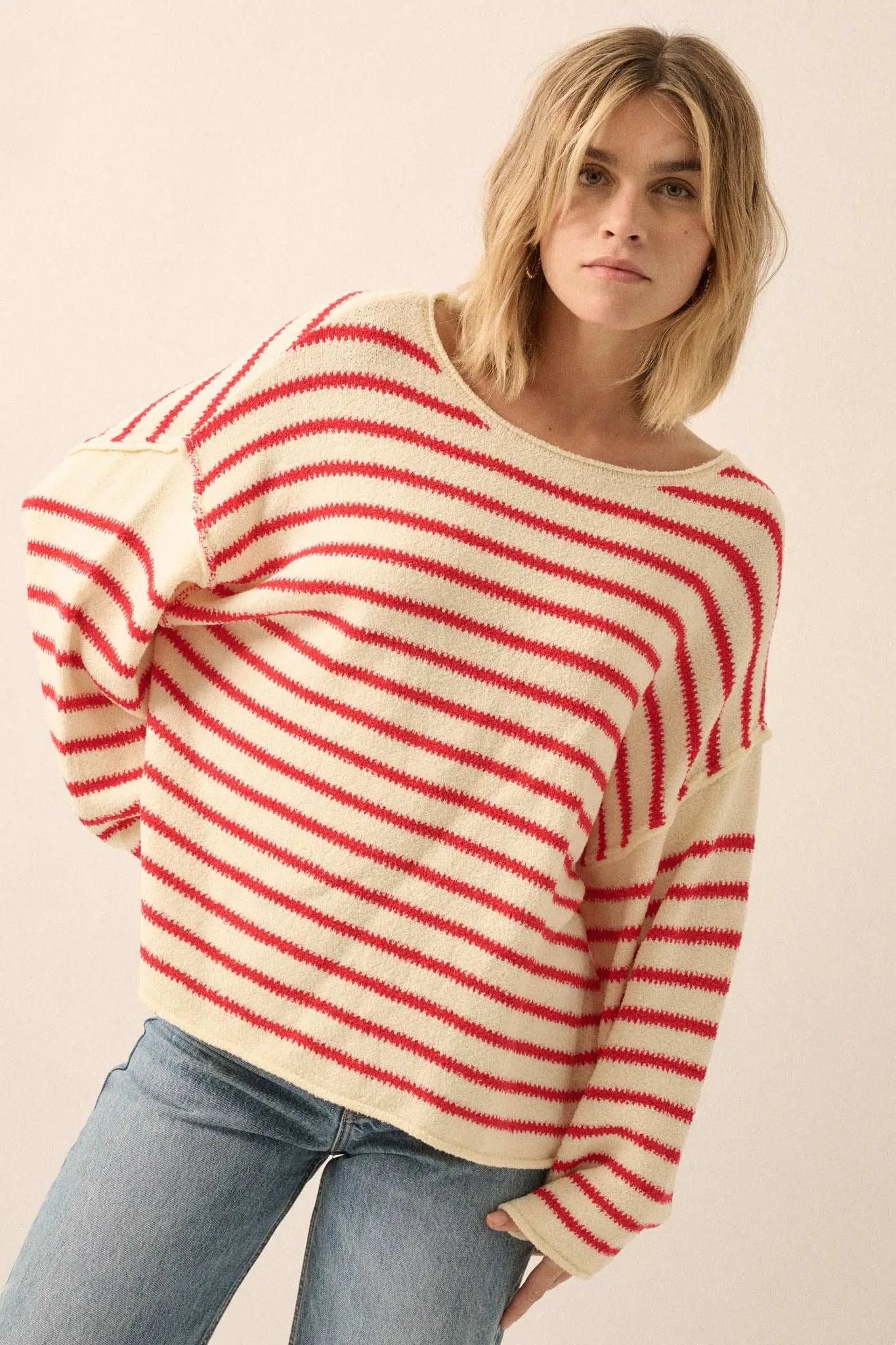 Stripe Hype Oversized Striped Sweater
