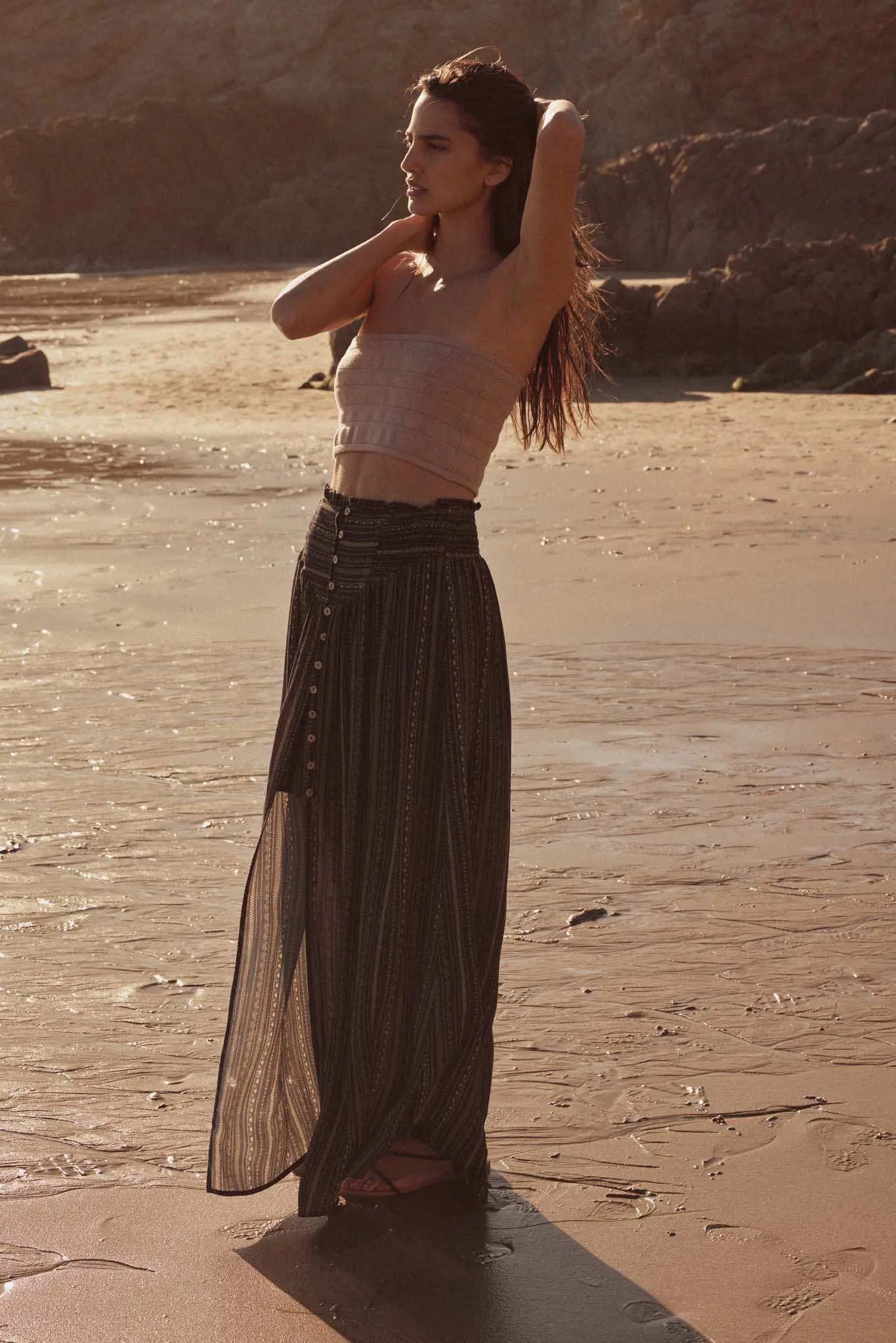 Totally Tubular Ribbed Knit Bandeau Tube Top