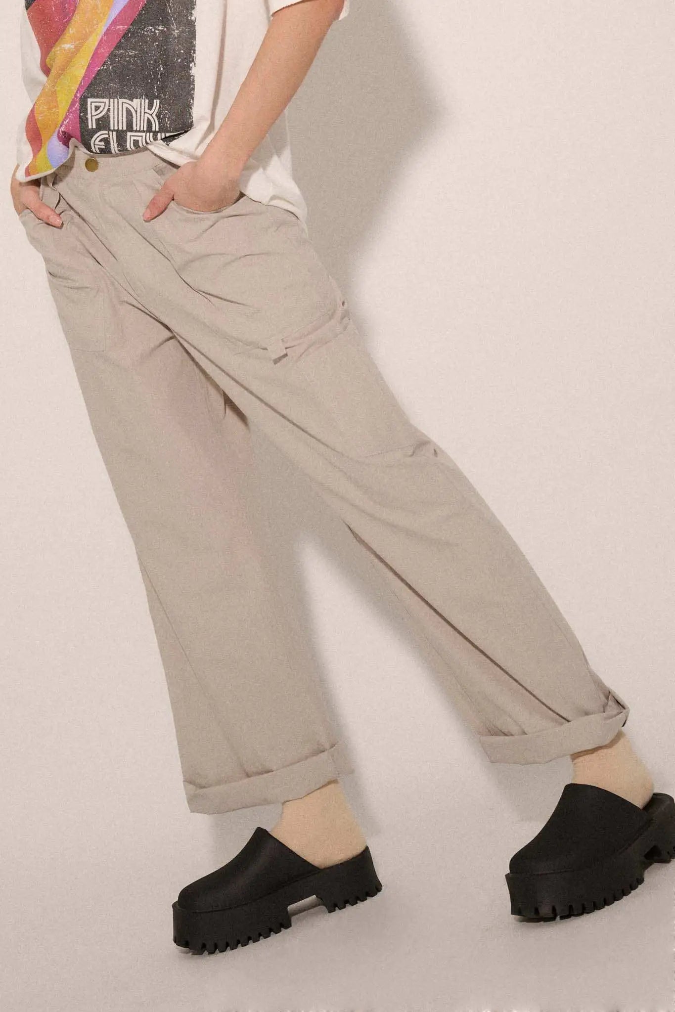 Walk Tall Straight-Leg Cotton Twill Cargo Pants