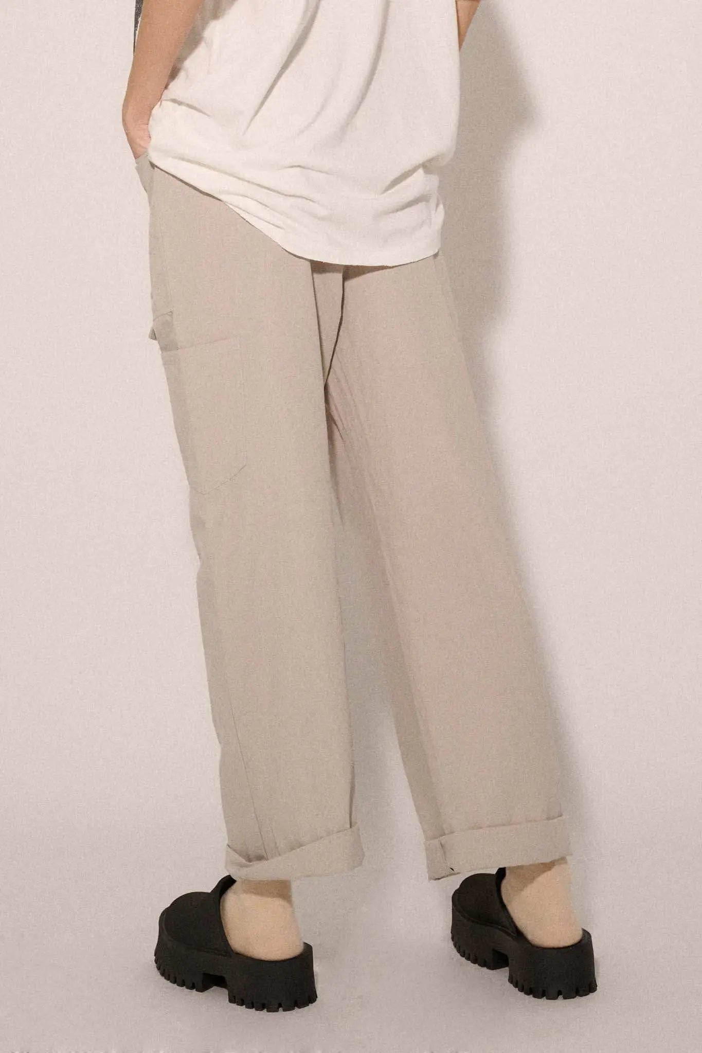 Walk Tall Straight-Leg Cotton Twill Cargo Pants