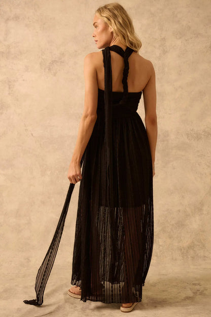 The Emma Infinity Dress in Striped Floral Lace