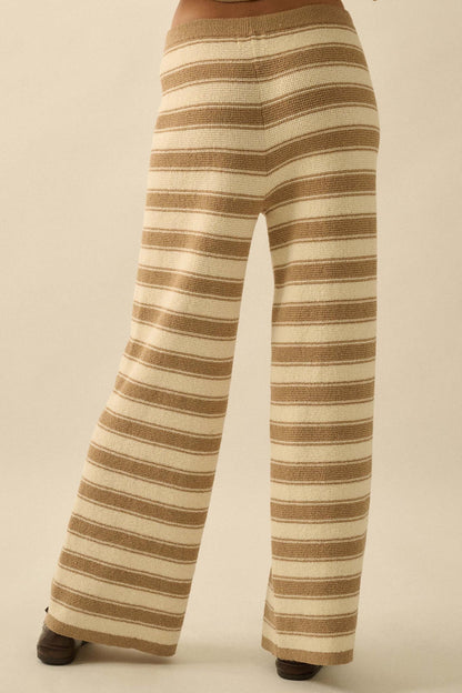 Stripe to It Textured Striped Knit Sweater Pants