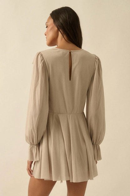 Wind Song Mesh Cascade Ruffle Peasant Romper