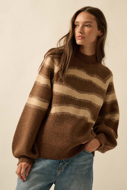 Stroke of Genius Striped Jacquard-Knit Sweater
