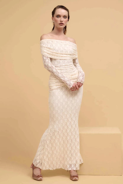Written in the Stars Studded Lace Off-Shoulder Top