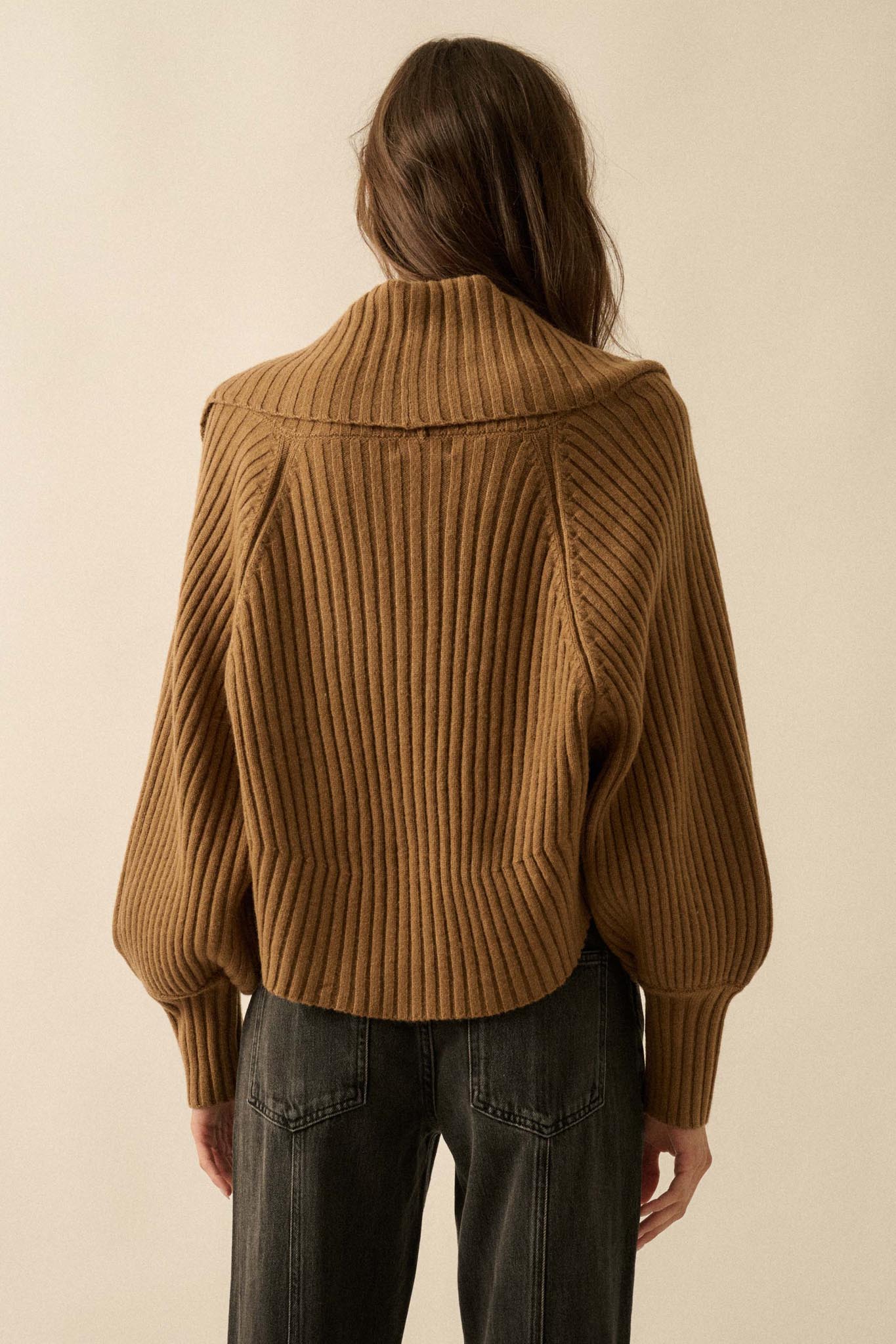 Way of Life Rib-Knit Shrug and Sleeveless Crop Top
