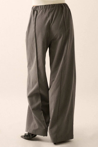 Step Above Twill Wide-Leg Drawstring Pants