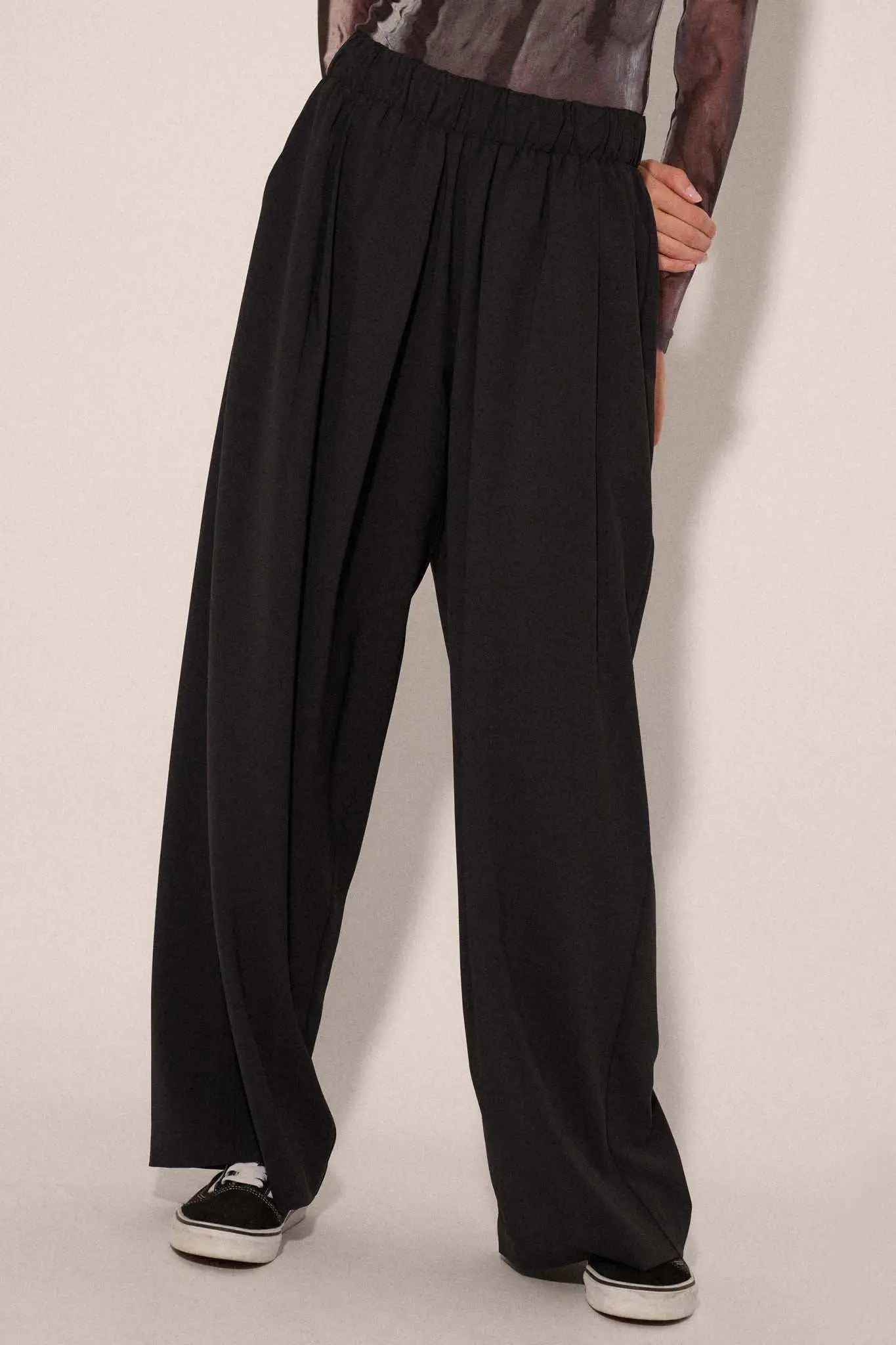 Walk this Way Wide-Leg Elastic-Waist Pants