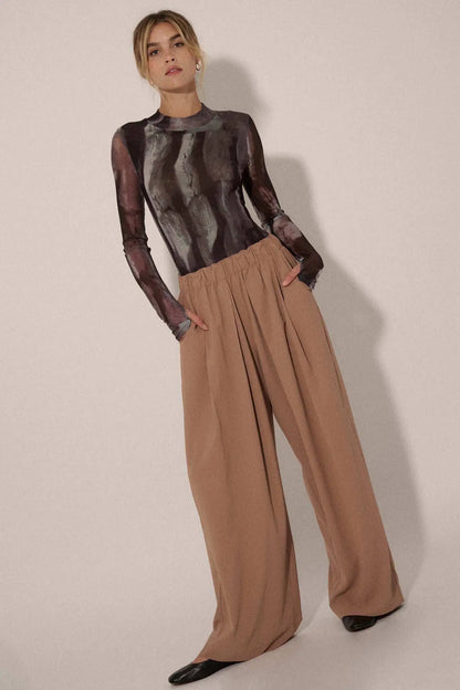 Walk this Way Wide-Leg Elastic-Waist Pants