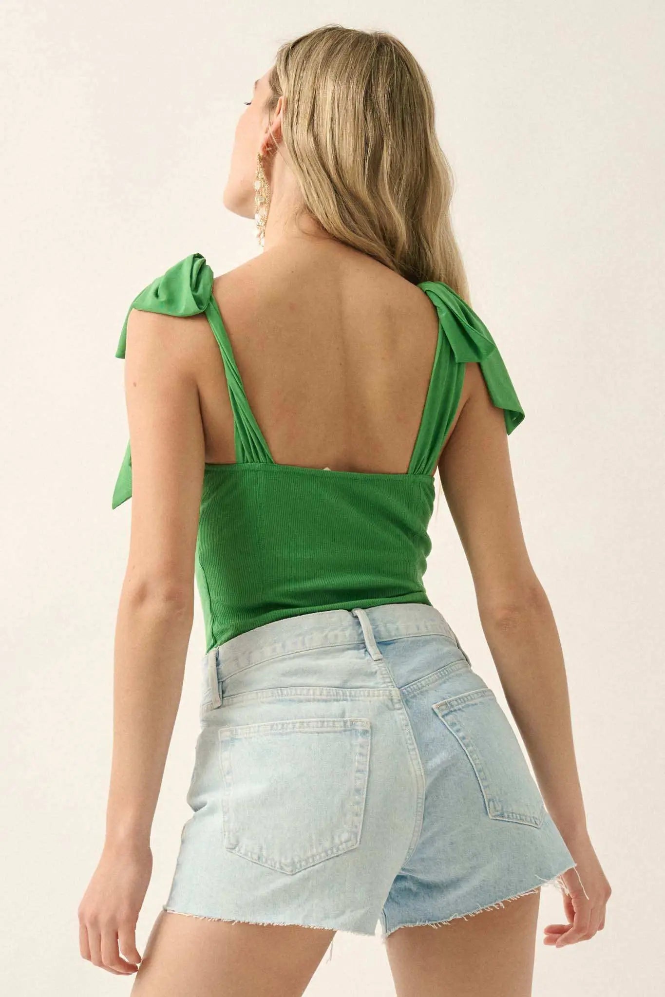 Truly Amazing Tied-Strap V-Wire Bodysuit