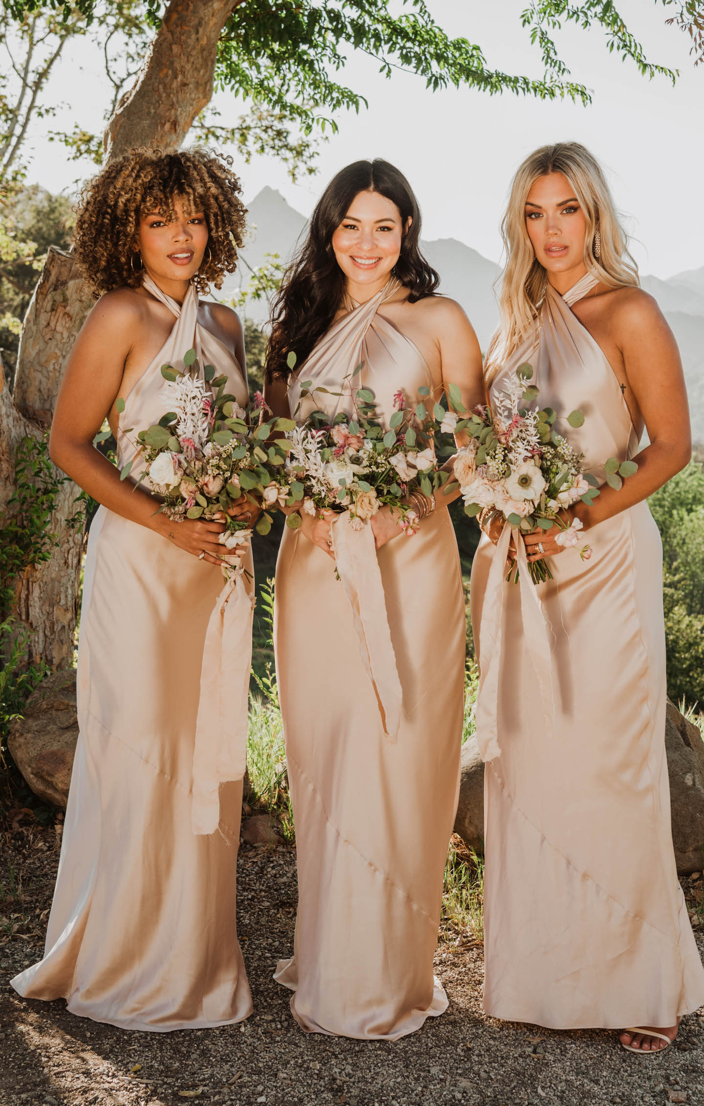 Bridesmaid Fabric Swatch ~ Champagne Luxe Satin