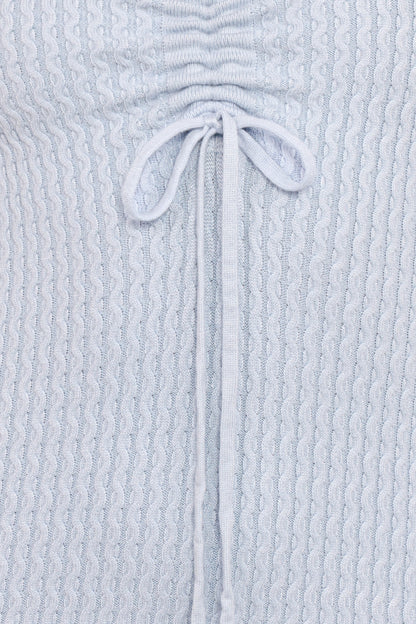 Irene Long Sleeve Midi Dress - Pale Blue