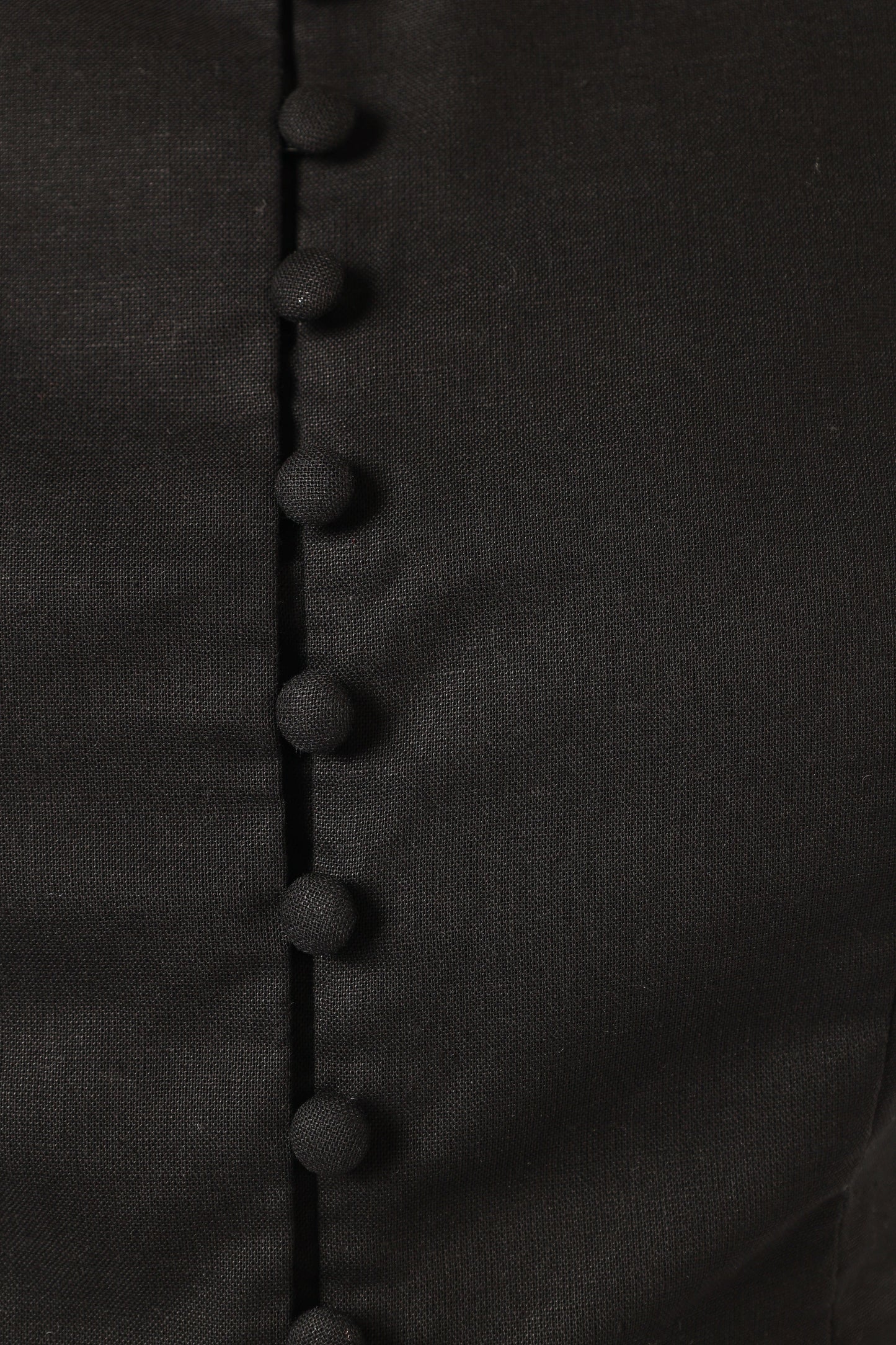 Daniella Linen Vest - Black